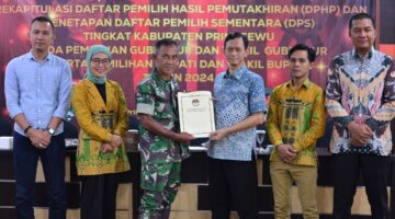 Komisi Pemilihan Umum (KPU) Telah Melaksanakan Rapat Pleno Terbuka Rekapitulasi Daftar Pemilih Hasil Pemutakhiran (DPHP) dan Penetapan Daftar Pemilih Sementara (DPS) Tingkat Kabupaten Pringsewu