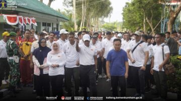 Kehadiran Kakanwil Kemenkumham Kalteng Maju Amintas Siburian di Jalan Santai HUT TNI, Bukti Kolaborasi Demi Keutuhan NKRI